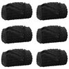 vidaXL Pături de aruncat 6 buc. Negru 150 x 130 cm 2.75 Molton