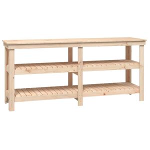 vidaXL Banc de lucru, 181x50x80 cm, lemn masiv pin