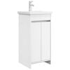 vidaXL Mobilă de baie cu chiuvetă Alb 42 x 40 x 84,5 cm Lemn prelucrat