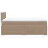 vidaXL Pat box spring cu saltea, cappuccino, 120x190cm piele ecologică