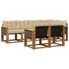 vidaXL Set de canapele de exterior cu pernă 7 pcs Natural și Bej