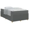 vidaXL Cadru de pat cu saltea Gri &icirc;nchis 120 x 190 cm țesătură