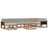 vidaXL Set de canapele de exterior 8 pcs Natural și gri deschis