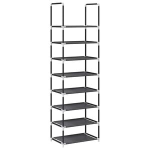 vidaXL Suport pantofi 8 niveluri, negru, 44x28x145 cm, țesătură nețesă
