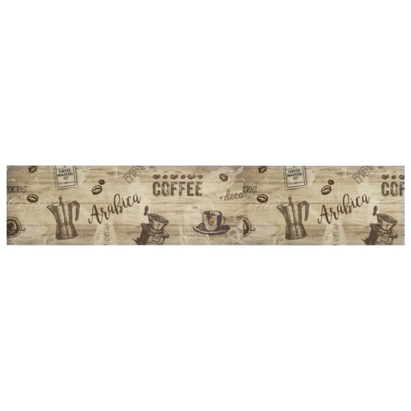 vidaXL Covor de bucătărie lavabil Coffee, maro, 60x300 cm, catifea