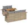 vidaXL Set canapele de grădină cu perne, 6 piese, bej, poliratan
