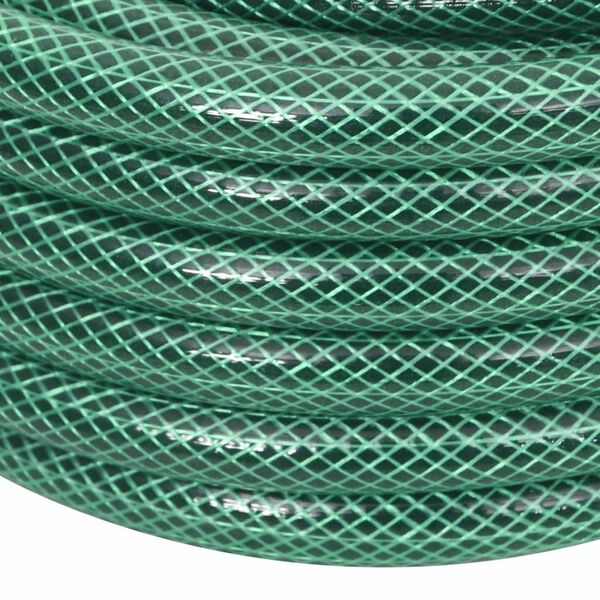 vidaXL Furtun de grădină cu set de racorduri, verde, 0,5", 20 m, PVC