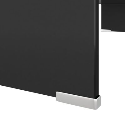 vidaXL Suport TV/monitor din sticlă, 80x30x13 cm, negru