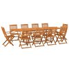 vidaXL Set mobilier de grădină 11 piese 280x90x75cm, lemn masiv acacia