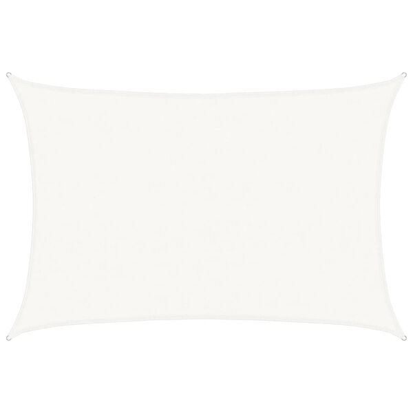 vidaXL P&acirc;nză parasolar, alb, 4 x 5 m, HDPE, 160 g/m&sup2;