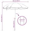 vidaXL Parasol de Plajă Verde 263 x 263 x 272 cm Poliester și metal
