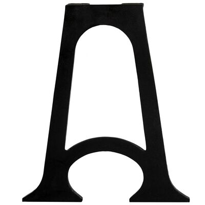 vidaXL Picioare de masă 2 buc. cu bază arcuită în formă de A, Fontă