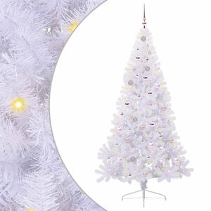 vidaXL Brad de Crăciun artificial cu 300 LED Alb 210 cm PVC și Oțel