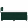 vidaXL Pat box spring cu saltea, verde &icirc;nchis, 120x200 cm, catifea