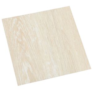 vidaXL Plăci de Pardoseală Alb și Bej 5,11 m&sup2; 55 buc. PVC