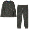 vidaXL Pijamale pentru copii cu m&acirc;neci lungi ninja kaki 140