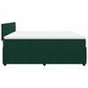 vidaXL Pat box spring cu saltea, verde &icirc;nchis, 200x200 cm, catifea