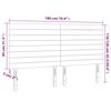 vidaXL Tăblie de pat cu LED, roz, 180x5x118/128 cm, catifea