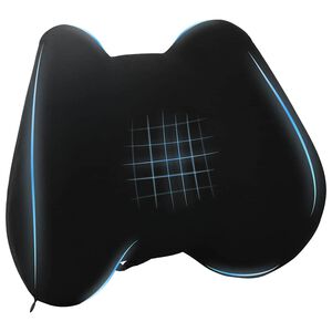 vidaXL Pernă pentru spate Negru Spumă cu Memorie 40 x 32 x 13 cm