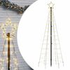 vidaXL Pom de Crăciun LED cu v&acirc;rfuri 220 LED-uri alb cald 180 cm