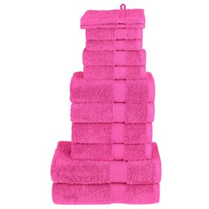 vidaXL Set de prosoape premium SOLUND, 12 piese, roz, 600 g/m&sup2;