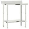 vidaXL Masă de lucru bucătărie bordură antistropire 82,5x55x93 cm oțel