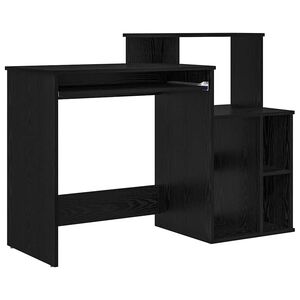 vidaXL Birou Stejar Negru 120,5 x 44 x 88,5 cm Lemn prelucrat