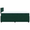vidaXL Pat box spring cu saltea, verde &icirc;nchis, 120x190 cm, catifea