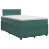 vidaXL Pat boxspring cu saltea Verde &icirc;nchis 120 x 200 cm Catifea