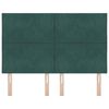vidaXL Tăblie cap cu headboard Verde &icirc;nchis 144 cm Catifea