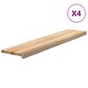 vidaXL Trepte scari 4 buc Stejar masiv netratat 120x30x2 cm