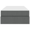 vidaXL Pat cu saltea și spațiu de depozitare Gri &icirc;nchis 100 x 200 cm
