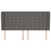 vidaXL Tăblie de pat cu aripioare gri 183x23x118/128 cm piele eco