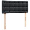 vidaXL Pat box spring cu saltea, negru, 120x190 cm, piele ecologică