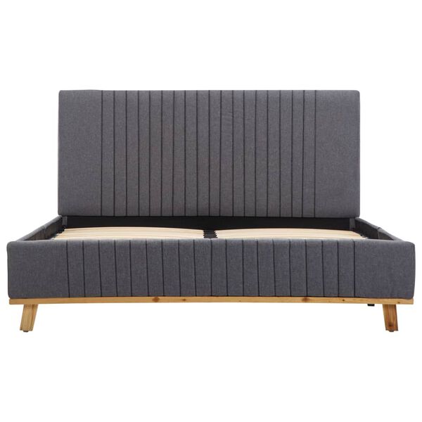 vidaXL Cadru de pat, gri deschis, 120 x 200 cm, material textil
