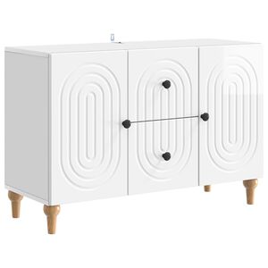 vidaXL Cabinet TV Alb foarte lucios 89 x 34,5 x 60 cm Lemn prelucrat