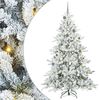 vidaXL Brad de Crăciun artificial cu ramuri articulare Alb 210 cm