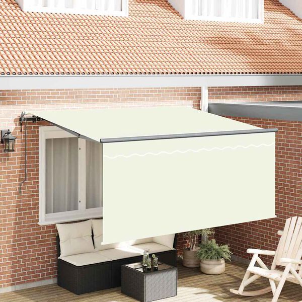 vidaXL Cortina Retractabilă Crem 300 x 200 cm țesătură