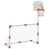 vidaXL Set fotbal și baschet pentru copii cu mingi, 98x50x70 cm