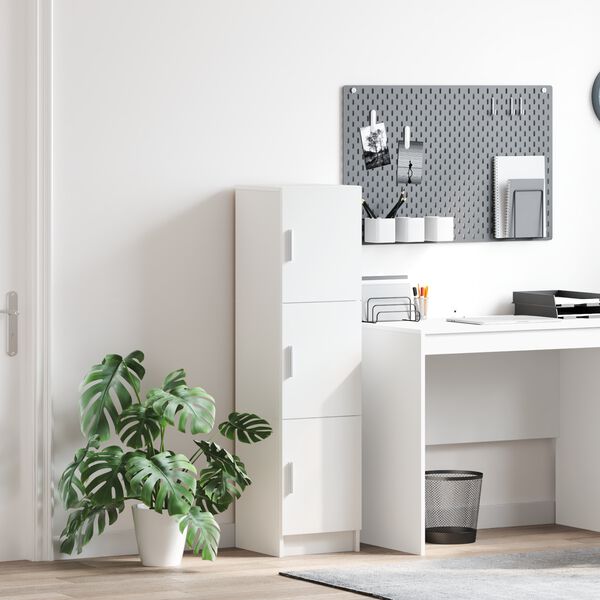 vidaXL Bufet Alb 31.5 x 32 x 122.5 cm