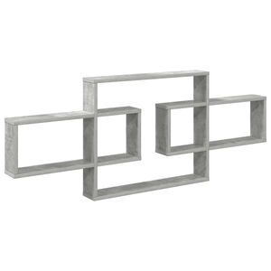 vidaXL Raft de perete Gri Beton 130 x 10 x 50 cm