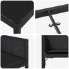 vidaXL Set de masă pentru grădină 5 pcs Negru poliratan