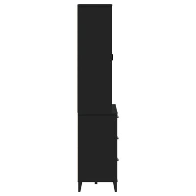 vidaXL Dulap înalt „VIKEN”, negru, 80x40x190 cm, lemn masiv de pin