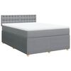 vidaXL Pat continental, gri deschis, 140x200 cm, material textil
