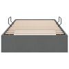 vidaXL Pat cu storage cu saltea Gri &icirc;nchis 90 x 190 cm țesătură