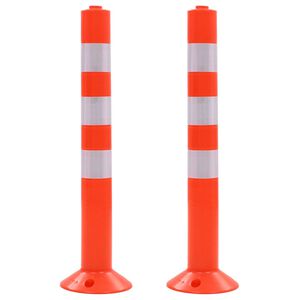 vidaXL Baliză control trafic, 2 buc., plastic, 75 cm