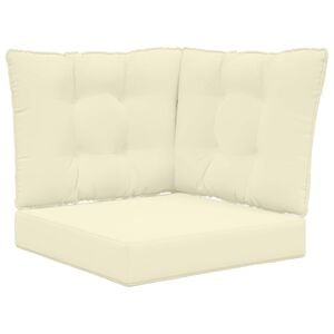 vidaXL Perna pentru canapea de exterior 3 pcs Crem Poliester