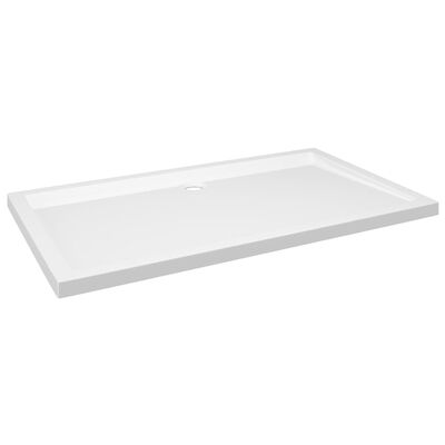 vidaXL Cădiță de duș dreptunghiulară din ABS, alb, 70x120 cm