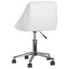 vidaXL Scaune de masă pivotante, 4 buc., alb, piele ecologică
