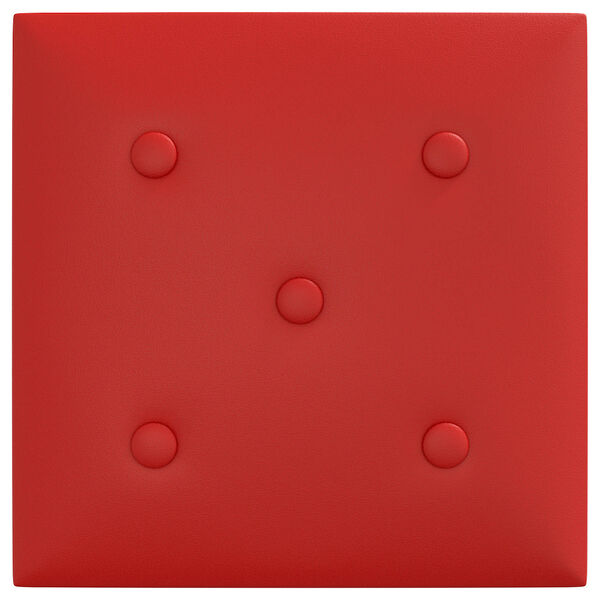 vidaXL Panouri de perete 12 pcs Roșu Vin 30 x 30 cm Piele artificială